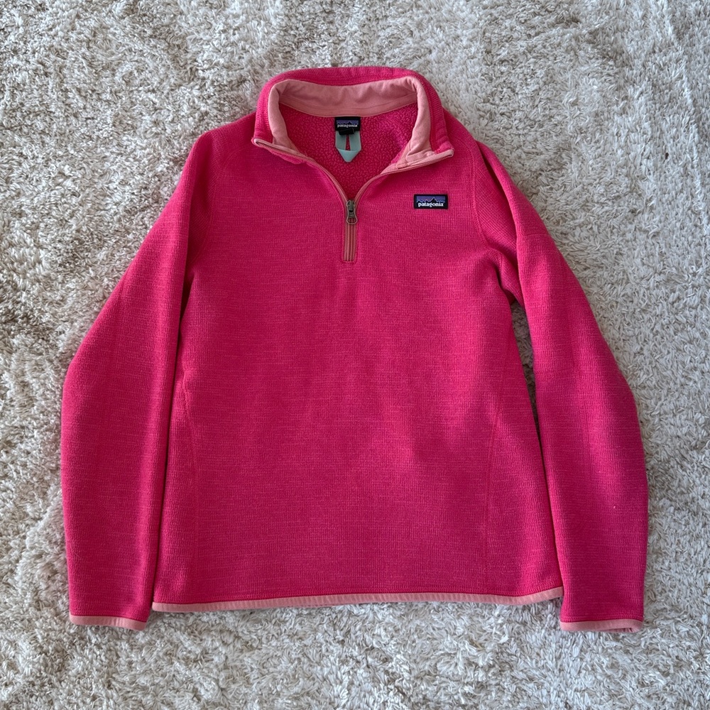 Patagonia Pink Zip-Up Sweater